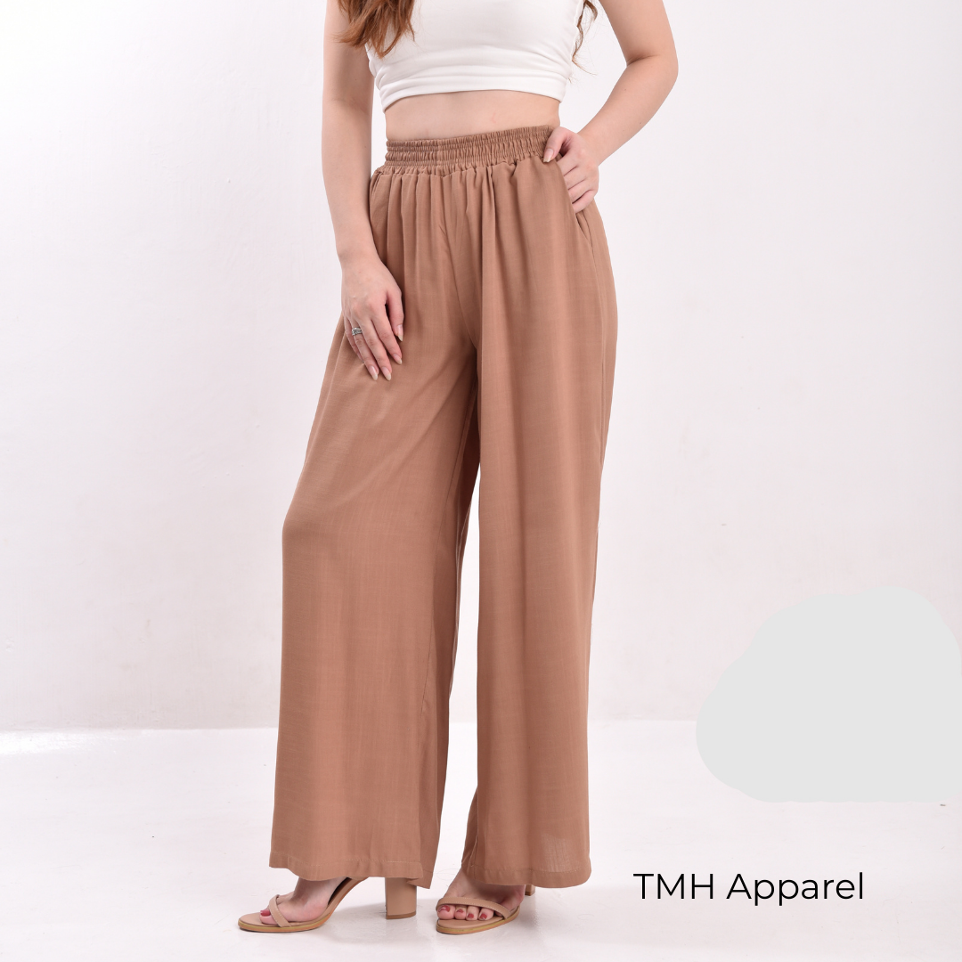 Wideleg Loose Linen Pants