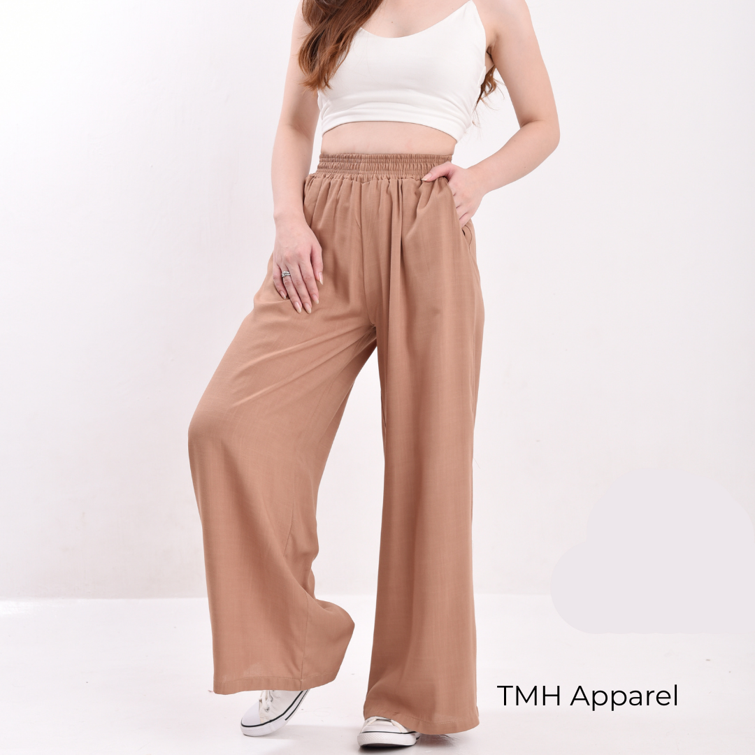 Wideleg Loose Linen Pants