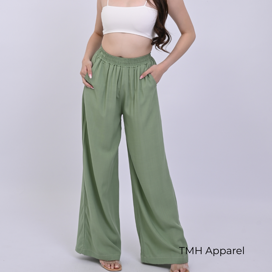 Wideleg Loose Linen Pants